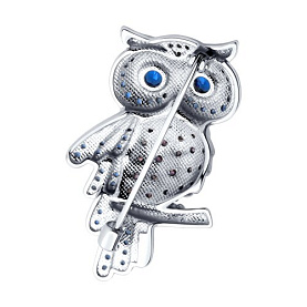 Брошь SOKOLOV - Серебро 925, Фианит, Эмаль (арт. 94040286)