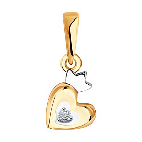 Подвеска SOKOLOV - Золото 375, Фианит (арт. 035015-4)