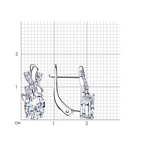 Серьги SOKOLOV - Серебро 925, Фианит (арт. 94020807)
