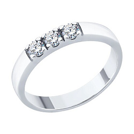 Кольцо SOKOLOV - Серебро 925, Swarovski (арт. 89010059)