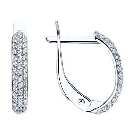 Серьги SOKOLOV - Золото 585, Фианит (арт. 028160)