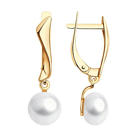 Серьги Diamant - Серебро 925, Жемчуг культивированный (арт. 93-321-02082-1)