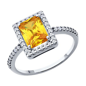 Кольцо SOKOLOV - Серебро 925, Фианит (арт. 94014209)