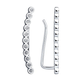 Серьги SOKOLOV - Серебро 925, Фианит (арт. 94021769)