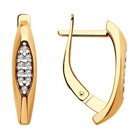 Серьги SOKOLOV - Золото 585, Фианит (арт. 0200449)