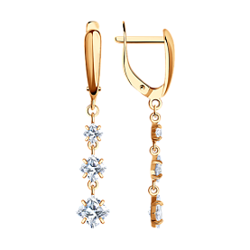 Серьги SOKOLOV - Серебро 925, Фианит (арт. 93021106)