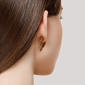 Серьги SOKOLOV - Золото 585, Гранат, Фианит (арт. 724682)