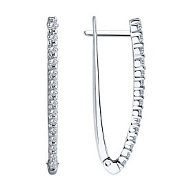 Серьги Diamant - Серебро 925, Фианит (арт. 94-120-01847-1)