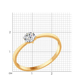 Кольцо SOKOLOV - Серебро 925, Фианит (арт. 93011083)