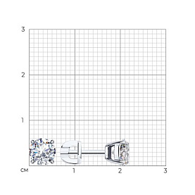 Серьги Diamant - Серебро 925, Фианит (арт. 94-122-01550-1)