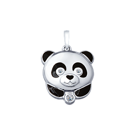 Подвеска SOKOLOV - Серебро 925, Фианит, Эмаль (арт. 94032001)