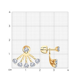 Серьги Diamant - Серебро 925, Фианит (арт. 93-122-01505-1)
