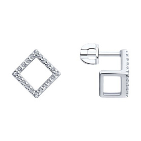 Серьги SOKOLOV - Серебро 925, Фианит (арт. 94025911)