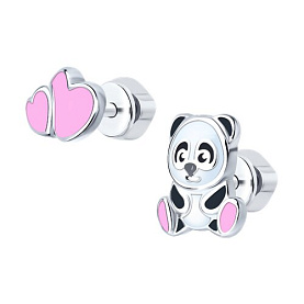 Серьги SOKOLOV - Серебро 925, Эмаль (арт. 94027011)