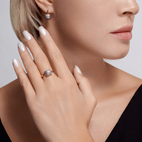 Серьги Diamant - Серебро 925, Фианит (арт. 93-120-01827-1)