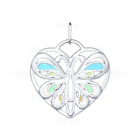 Подвеска SOKOLOV - Серебро 925, Эмаль (арт. 94031696)