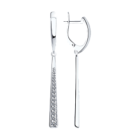 Серьги SOKOLOV - Серебро 925, Фианит (арт. 94022837)