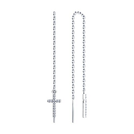 Серьги SOKOLOV - Серебро 925, Фианит (арт. 94025836)