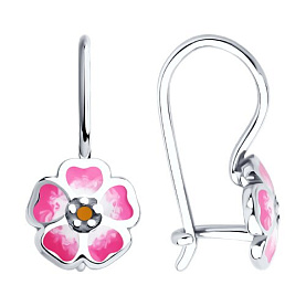 Серьги Diamant - Серебро 925, Эмаль (арт. 94-120-02167-1)