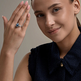 Кольцо SOKOLOV - Серебро 925, Swarovski , Фианит (арт. 94014950)