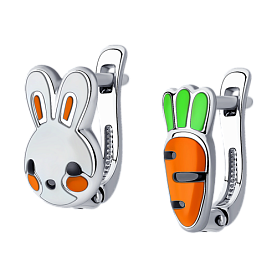 Серьги SOKOLOV - Серебро 925, Эмаль (арт. 94025648)