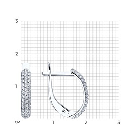 Серьги SOKOLOV - Золото 585, Фианит (арт. 028160)