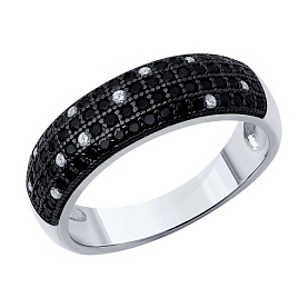 Кольцо SOKOLOV - Серебро 925, Фианит (арт. 94014104-91)