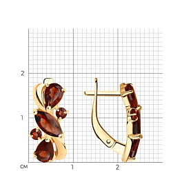 Серьги SOKOLOV - Серебро 925, Гранат (арт. 92021804)