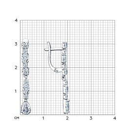 Серьги SOKOLOV - Серебро 925, Фианит (арт. 94021709)