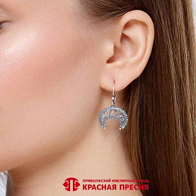 Серьги Красная пресня - Серебро 925 (арт. 33015628)