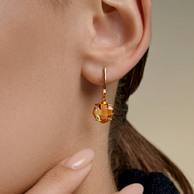 Серьги SOKOLOV - Золото 585, Цитрин (арт. 729293)
