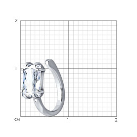 Серьга SOKOLOV - Серебро 925, Фианит (арт. 94170246)