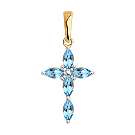 Подвеска Diamant - Золото 585, Топаз (арт. 51-330-02326-1)
