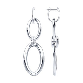 Серьги SOKOLOV - Серебро 925, Фианит (арт. 94027028)