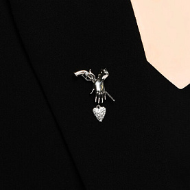 Брошь SOKOLOV - Серебро 925, Фианит (арт. 94040309)