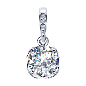 Подвеска SOKOLOV - Серебро 925, Фианит (арт. 94032239)