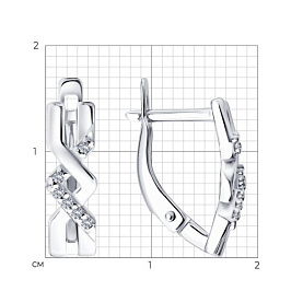 Серьги SOKOLOV - Серебро 925, Фианит (арт. 94027533)
