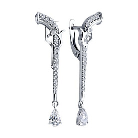 Серьги SOKOLOV - Серебро 925, Фианит (арт. 94026411)