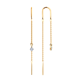 Серьги SOKOLOV - Золото 375, Фианит (арт. 028026-4)