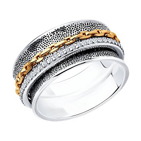 Кольцо SOKOLOV - Серебро 925, Фианит (арт. 95010213)