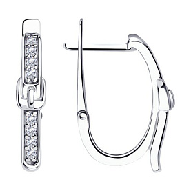 Серьги SOKOLOV - Серебро 925, Фианит (арт. 94024808)