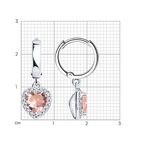 Серьги SOKOLOV - Серебро 925, Синтетический ситалл , Фианит (арт. 92022933)