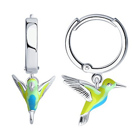 Серьги SOKOLOV - Серебро 925, Эмаль (арт. 94025987)