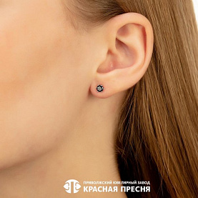 Серьги Красная пресня - Серебро 925, Фианит (арт. 33812884Д1)