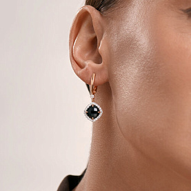 Серьги SOKOLOV - Серебро 925, Агат, Фианит (арт. 92025405)