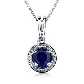 Подвеска Platinum Lab. - Платина 950, Сапфир (арт. ПП-060С-01)