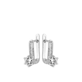 Серьги Фиделис - Серебро 925, Фианит (арт. SET5284E)