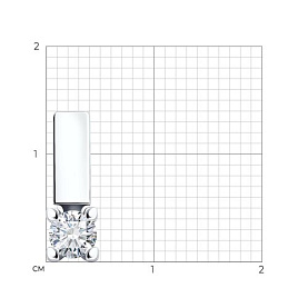 Подвеска SOKOLOV - Серебро 925, Фианит (арт. 94032825)