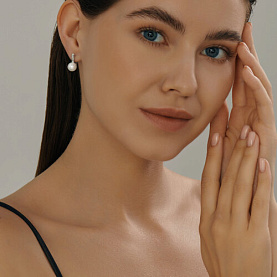 Серьги SOKOLOV - Серебро 925, Жемчуг имитация (арт. 94022487)