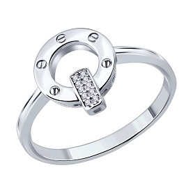 Кольцо SOKOLOV - Серебро 925, Фианит (арт. 94014907-91)